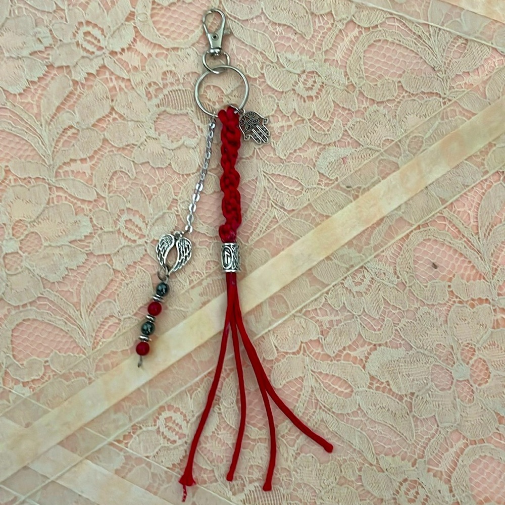 Red Garnett  Crystal Travel Hugs Keychains ,Car Charms ,Purse Charms